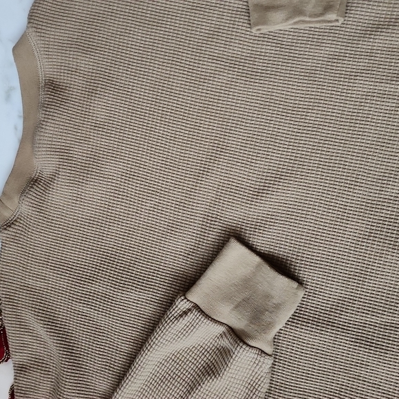 NWT Aritzia TNA Alamo waffle long sleeve top in barrel brown size medium - Picture 9 of 9